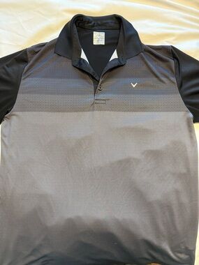 Callaway Men’s Black & Gray Gradient Polo